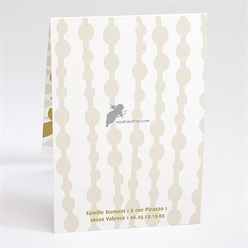 Faire-part naissance faire-part naissance - Dos du faire-part