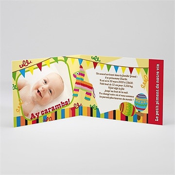 Faire-part naissance notre cow-boy au far west - Intérieur du faire-part