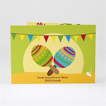 Faire-part naissance notre cow-boy au far west - Dos du faire-part