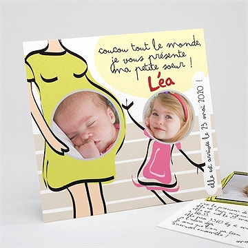 Faire-part naissance fierté de montrer mon bébé