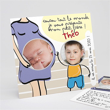 Faire-part naissance annoncé par son frère !