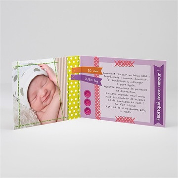 Faire-part naissance faire-part naissance - Intérieur du faire-part