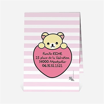 Faire-part naissance faire-part naissance - Dos du faire-part