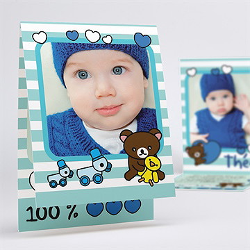 Faire-part naissance 100% coeur