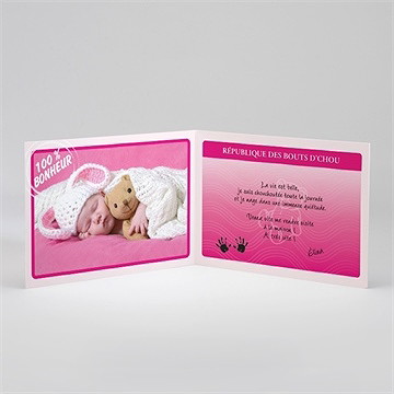 Faire-part naissance ma petite pièce d'identité - Intérieur du faire-part