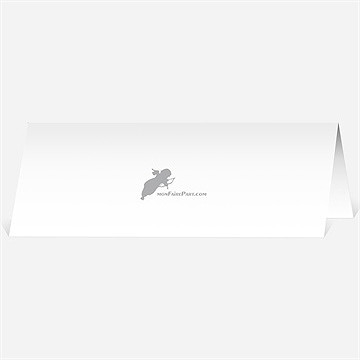 Marque-place mariage jaune poussin - Dos du marque-place