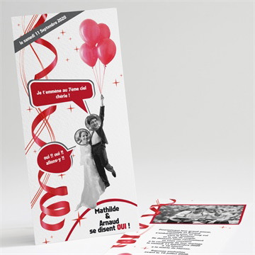 Faire-part mariage en action