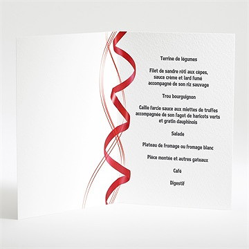 Menu mariage en action - intérieur du menu