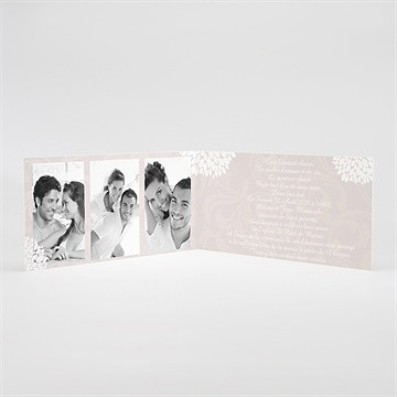 Faire-part mariage oui avec prénoms mariés - Intérieur du faire-part