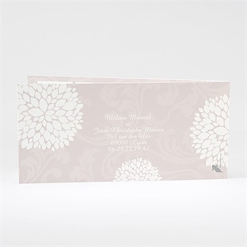 Faire-part mariage oui avec prénoms mariés - Dos du faire-part