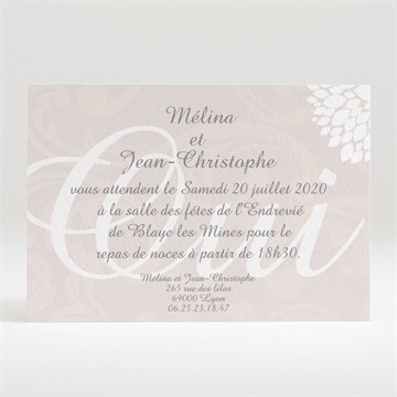 Carton d'invitation mariage oui avec prénoms mariés
