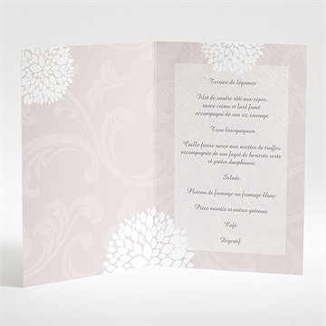 Menu mariage oui avec prénoms mariés - Intérieur du menu