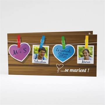 Faire-part mariage romantique et sympa