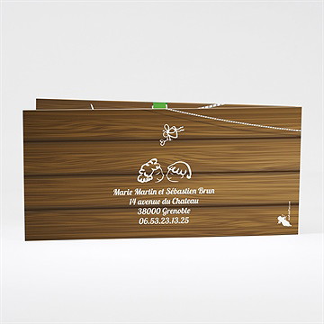 Faire-part mariage romantique et sympa - Dos du faire-part