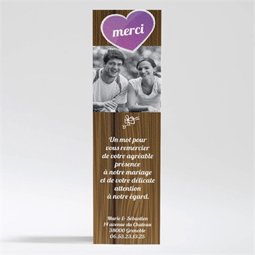 Remerciement mariage romantique et sympa