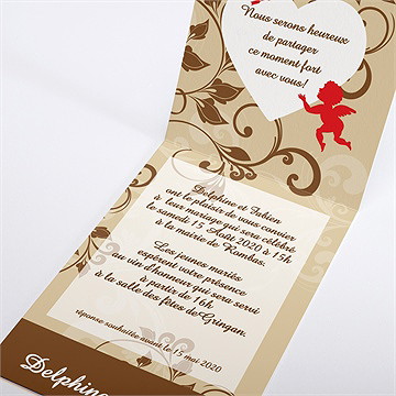 Faire-part mariage nos anges - Intérieur du faire-part