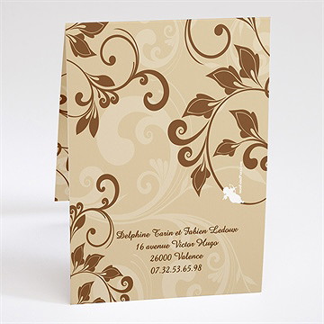 Faire-part mariage nos anges - Dos du faire-part