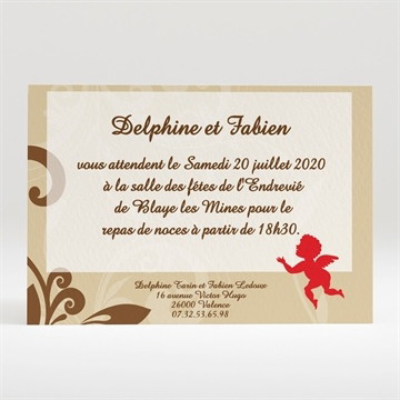 Carton d'invitation mariage nos anges