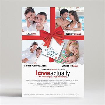 Faire-part mariage love actually