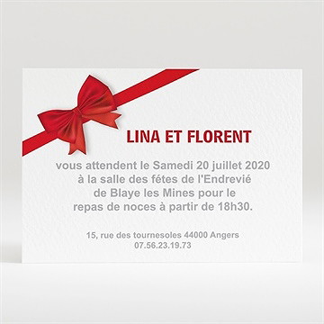 Carton d'invitation mariage love actually
