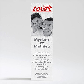 Remerciement mariage la belle equipe