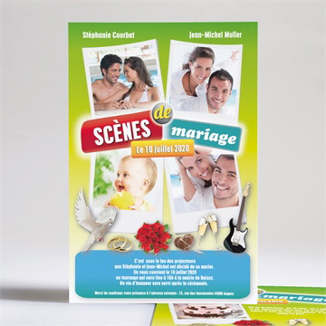 Faire-part mariage scènes de mariage originales