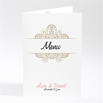 Menu mariage carte multi photo mariage