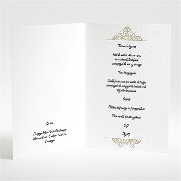 Menu mariage carte multi photo mariage - Intérieur du menu