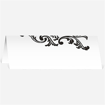 Marque-place mariage carte baroque rose