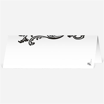 Marque-place mariage carte baroque rose - Dos du marque-place