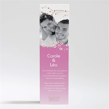 Remerciement mariage jolie carte invitation mariage