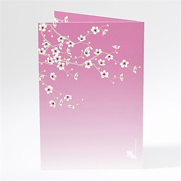 Menu mariage jolie carte invitation mariage - Dos du menu