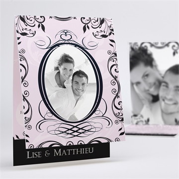 Faire-part mariage joli médaillon vintage