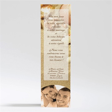 Remerciement mariage parchemin vintage