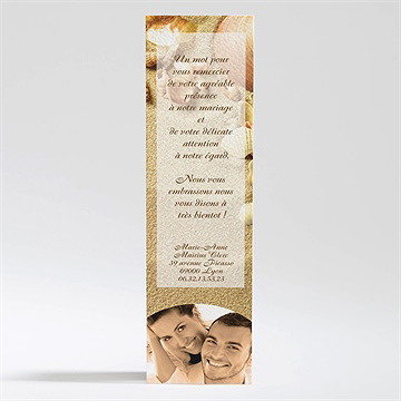 Remerciement mariage parchemin vintage