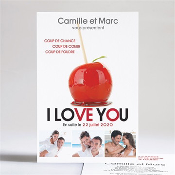 Faire-part mariage i love you