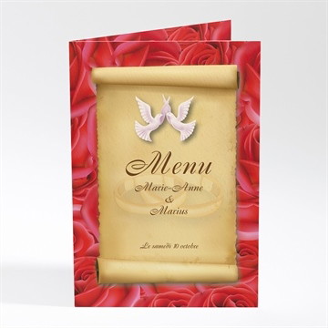 Menu mariage nos deux colombes