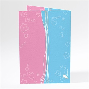 Menu mariage un gars une fille se marient ! - Dos du menu