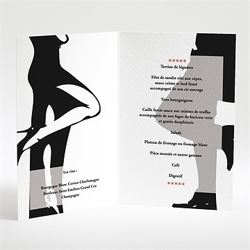 Menu mariage mr & mrs - Intérieur du menu