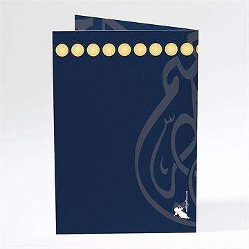 Menu mariage noir et or - Dos du menu