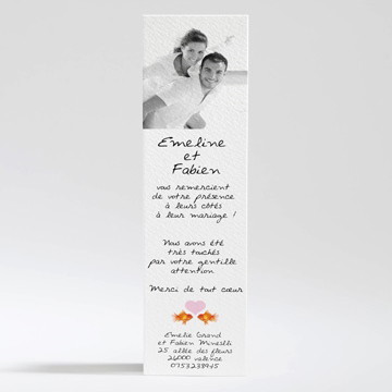 Remerciement mariage comme des poissons dans l'eau