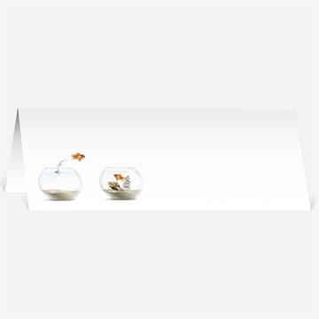 Marque-place mariage comme des poissons dans l'eau