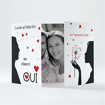 Faire-part mariage un oui en photo