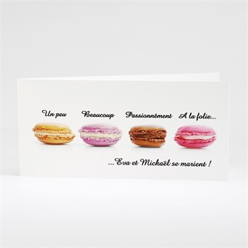 Faire-part mariage jolis macarons