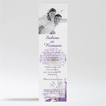 Remerciement mariage fleurs au vent