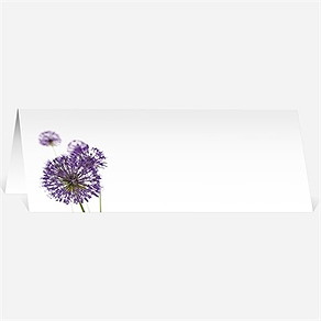 Marque-place mariage fleurs au vent