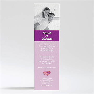 Remerciement mariage gros coeur