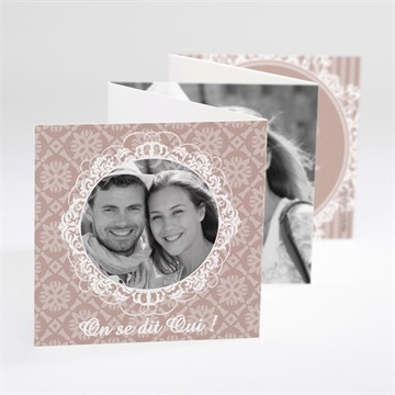 Faire-part mariage le médaillon des amoureux