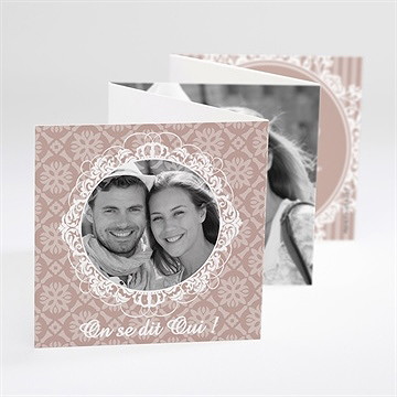 Faire-part mariage le médaillon des amoureux