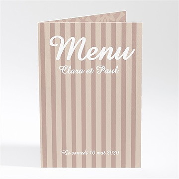 Menu mariage le médaillon des amoureux